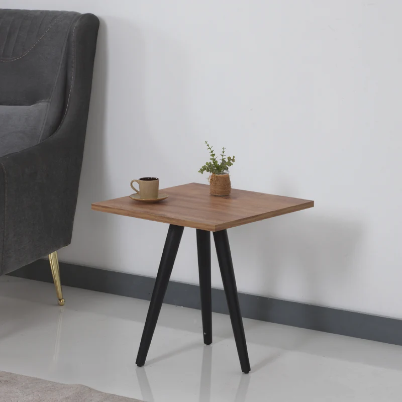 Couchtisch Ballerup 50 x 45 x 45 cm Schwarz / Walnuss-Optik [en.casa]