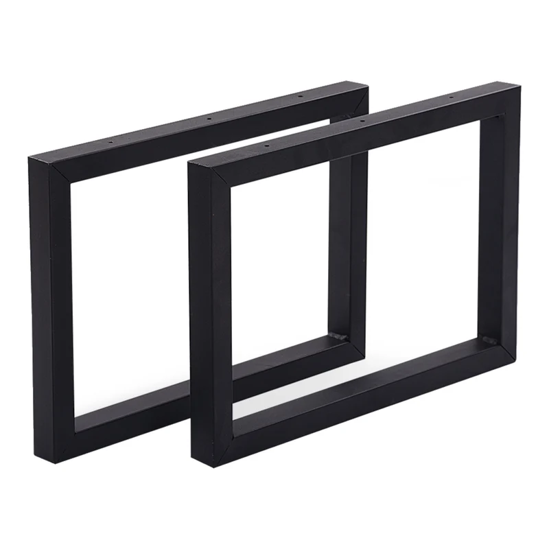 Tischgestell Lunderskov 2er-Set Stahl 35x50cm Schwarz [en.casa]