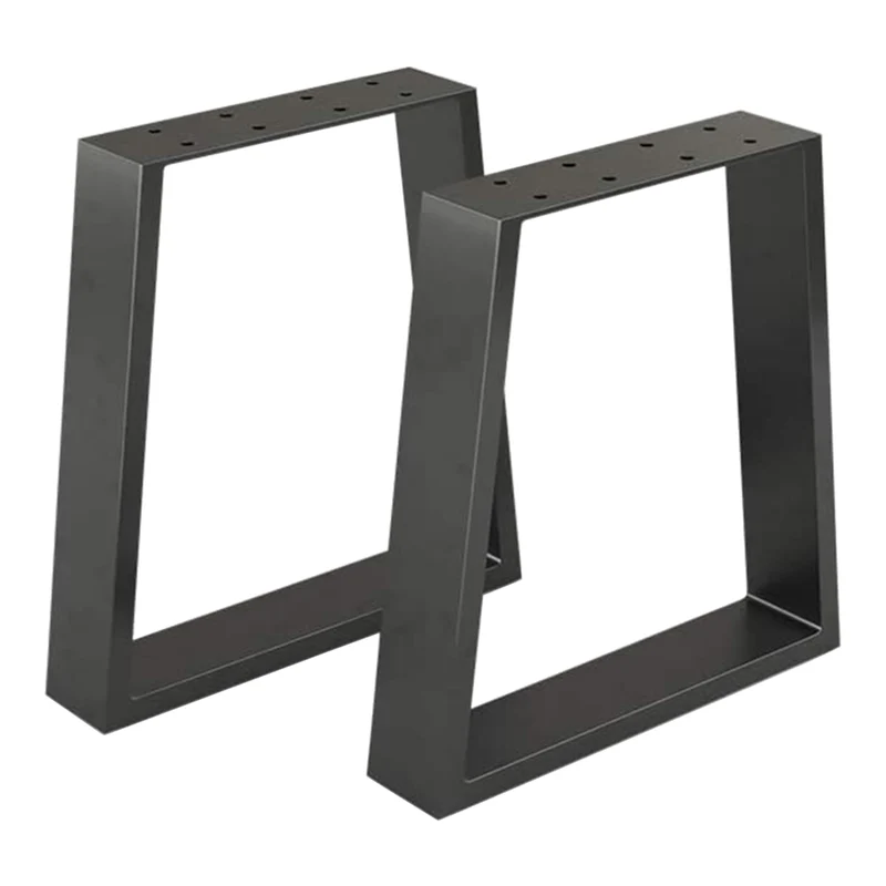 Tischgestell Marstal 42x40cm Schwarz [en.casa]