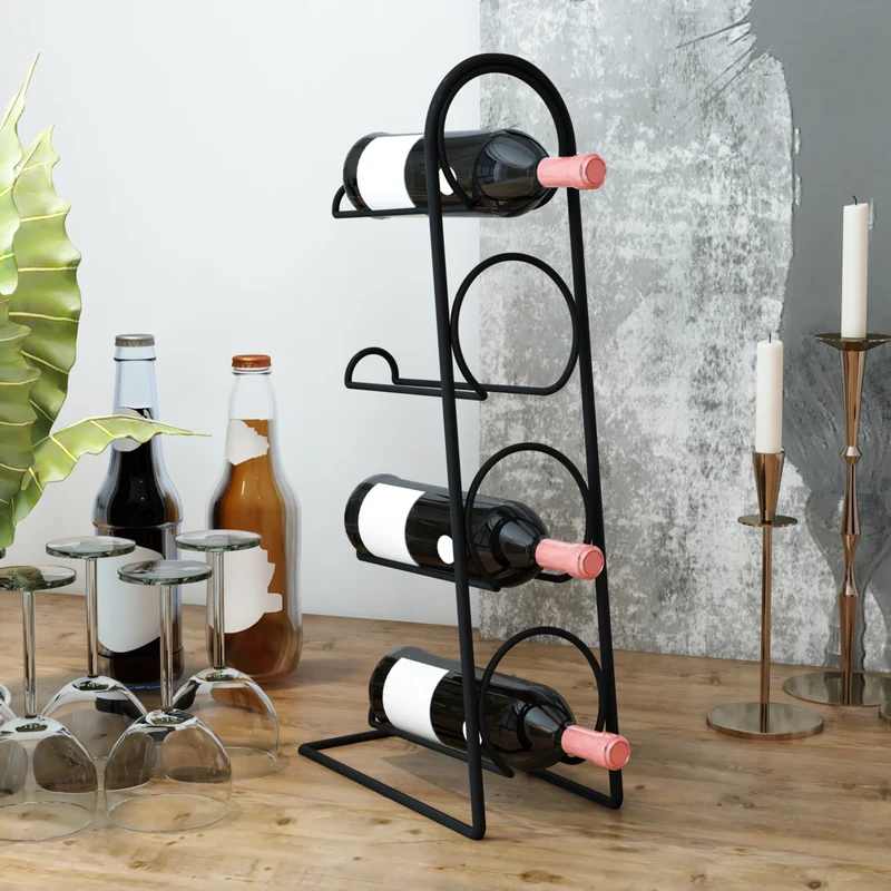Weinregal Anchamps für 4 Flaschen [en.casa]