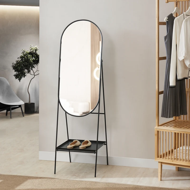 Standspiegel Perano mit Ablage 160 x 46 cm [en.casa]