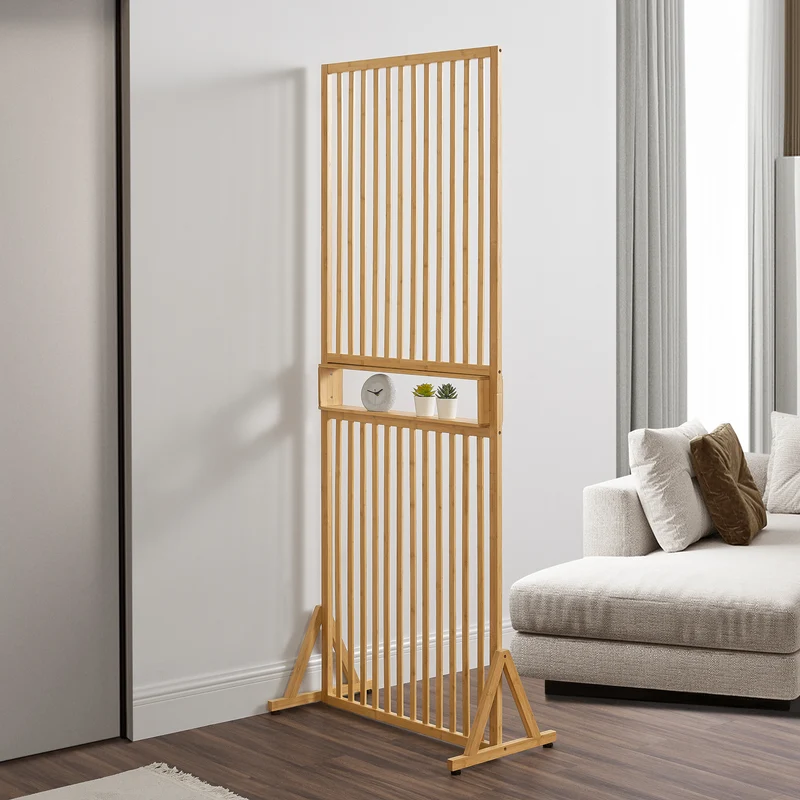 Raumteiler Fron 197x75,5x40 cm Bambus [en.casa]