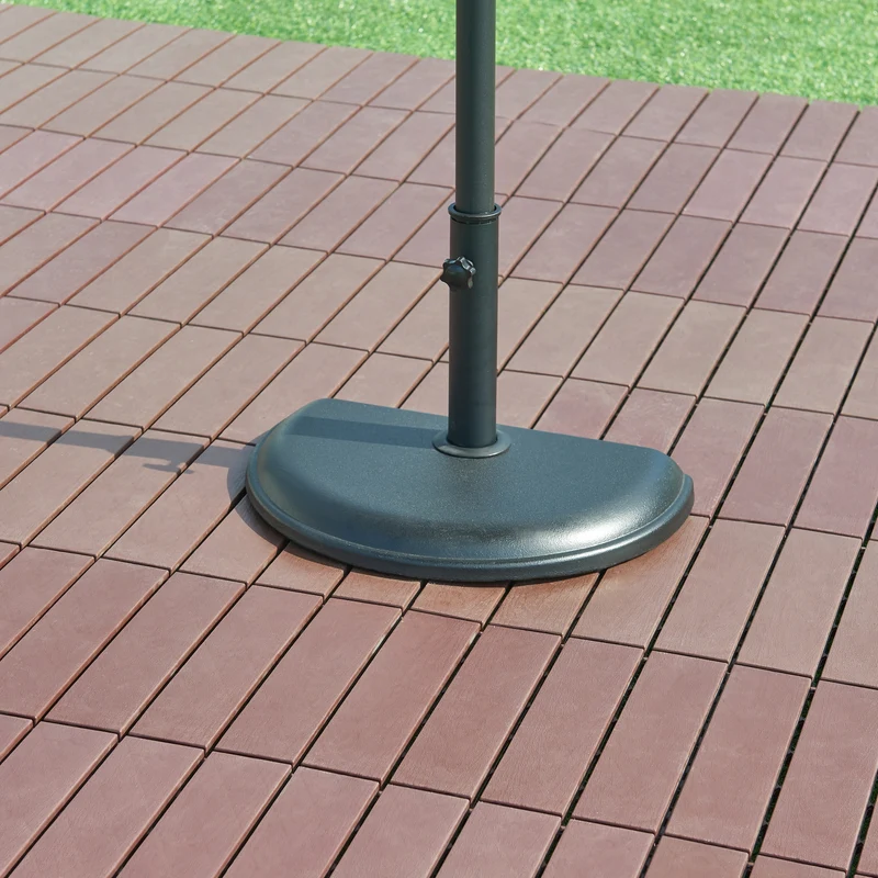 Sonnenschirmständer Bisenti Beton 45x29x4,5 cm Schwarz 10 kg [casa.pro]