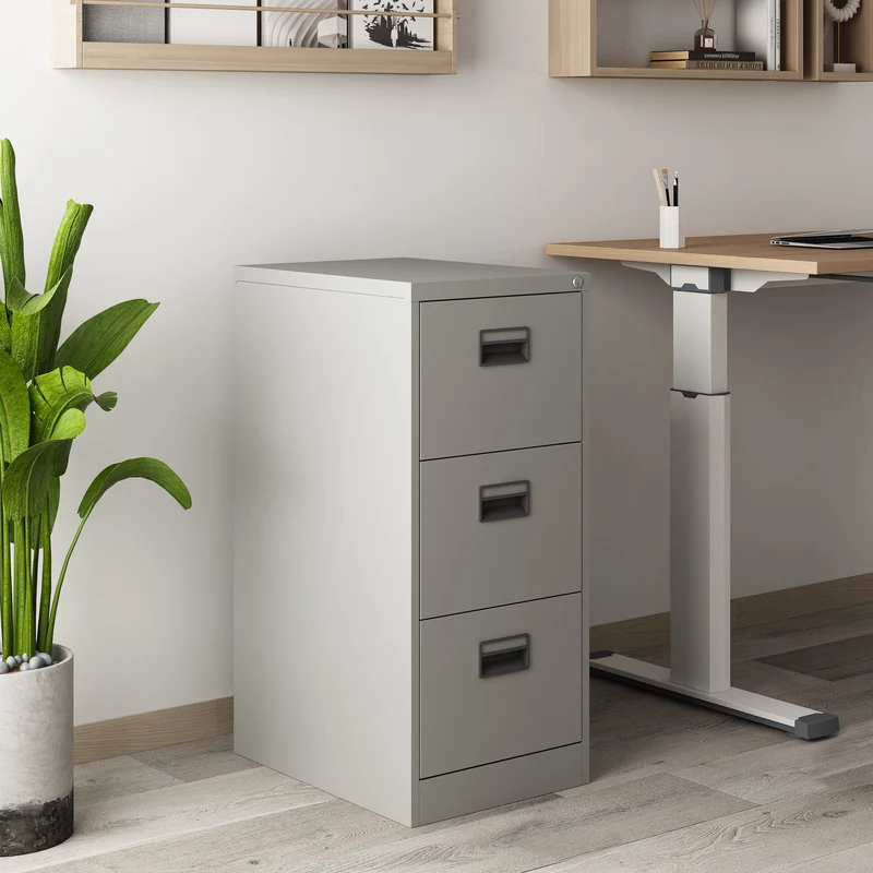 Schubladenschrank Rääkkylä 103x45x62cm Stahl [en.casa]