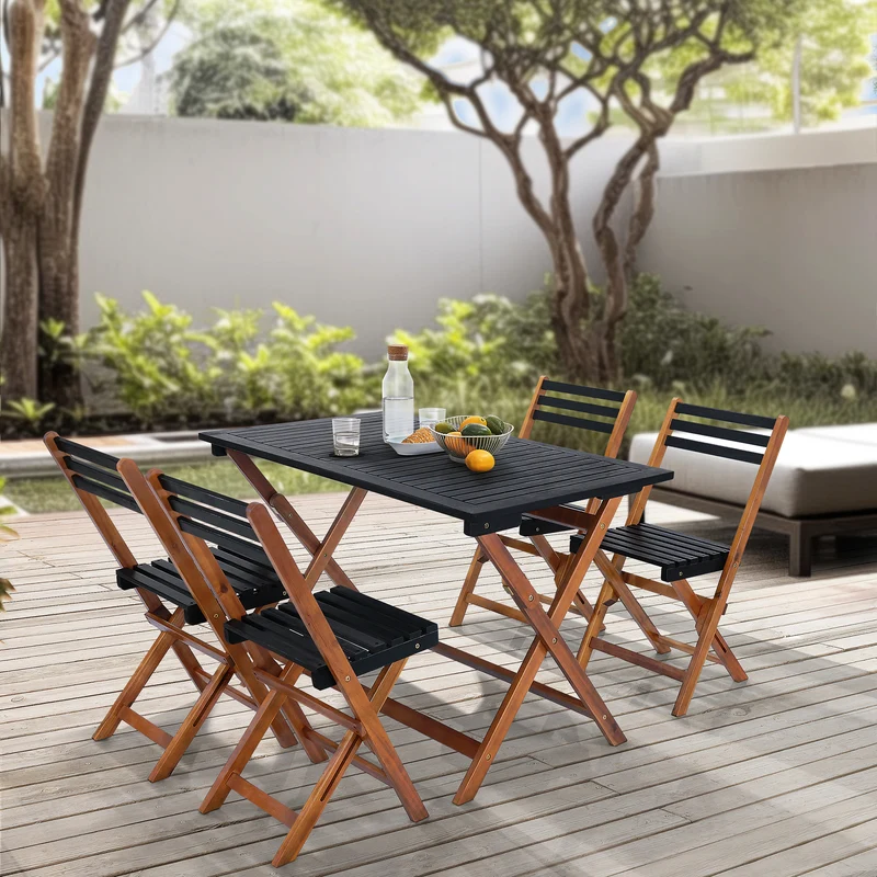 Gartenmöbelset Altamura 5-tlg. Akazienholz FSC®-zertifiziert [en.casa]
