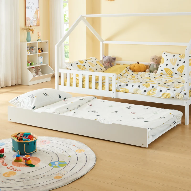 Bettauszug Ydre 197x94x22 cm Weiß [en.casa]