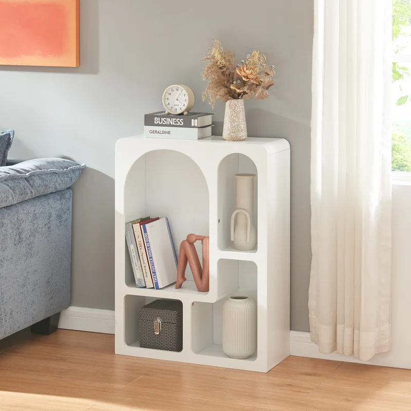 Standregal Vågå 80x60x24 cm Weiß [en.casa]