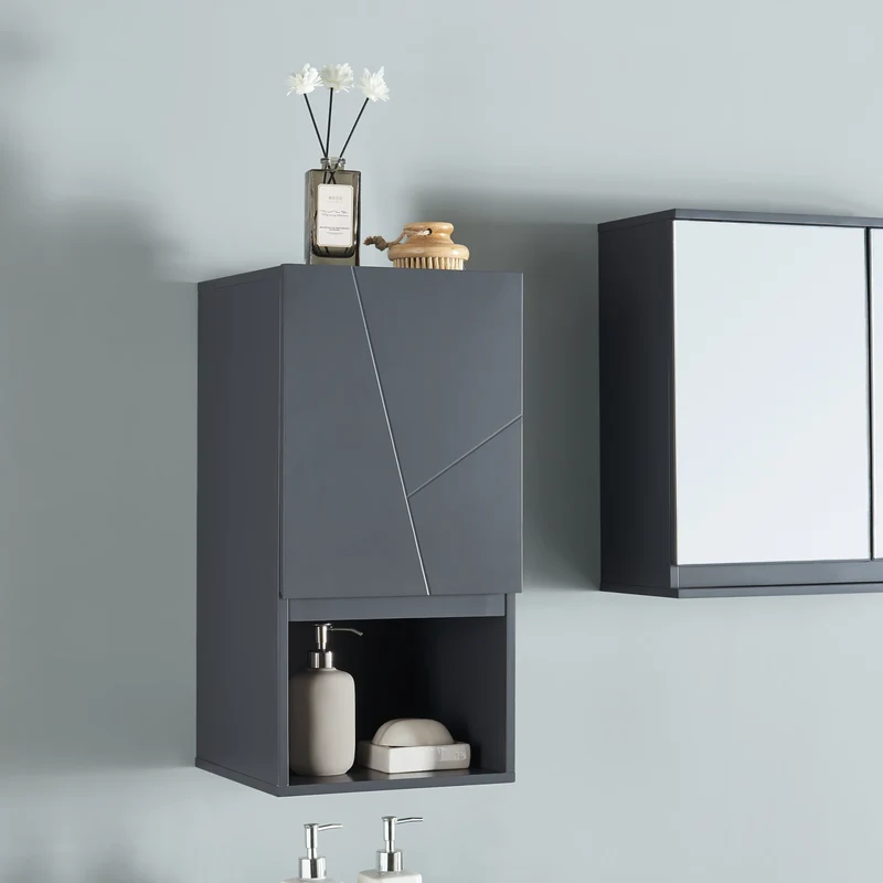 Hängeschrank Overath 30x30x60 cm Grau [en.casa]