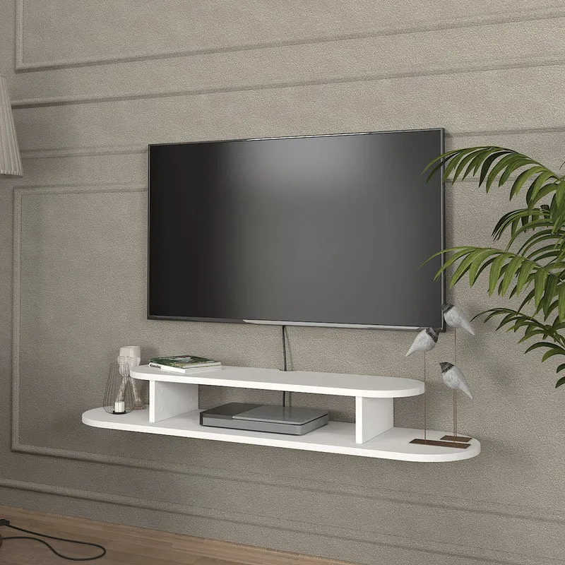 TV-Lowboard hängend Targema 120x30x16 cm Weiß [en.casa]