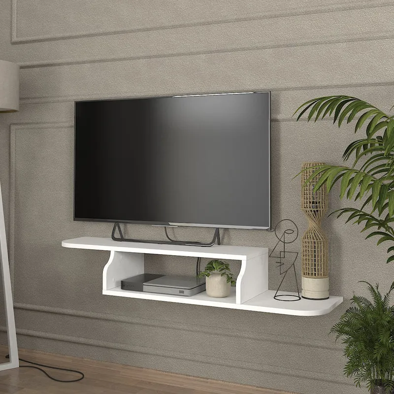 TV-Lowboard hängend Kershaby 120x30x19 cm Weiß [en.casa]