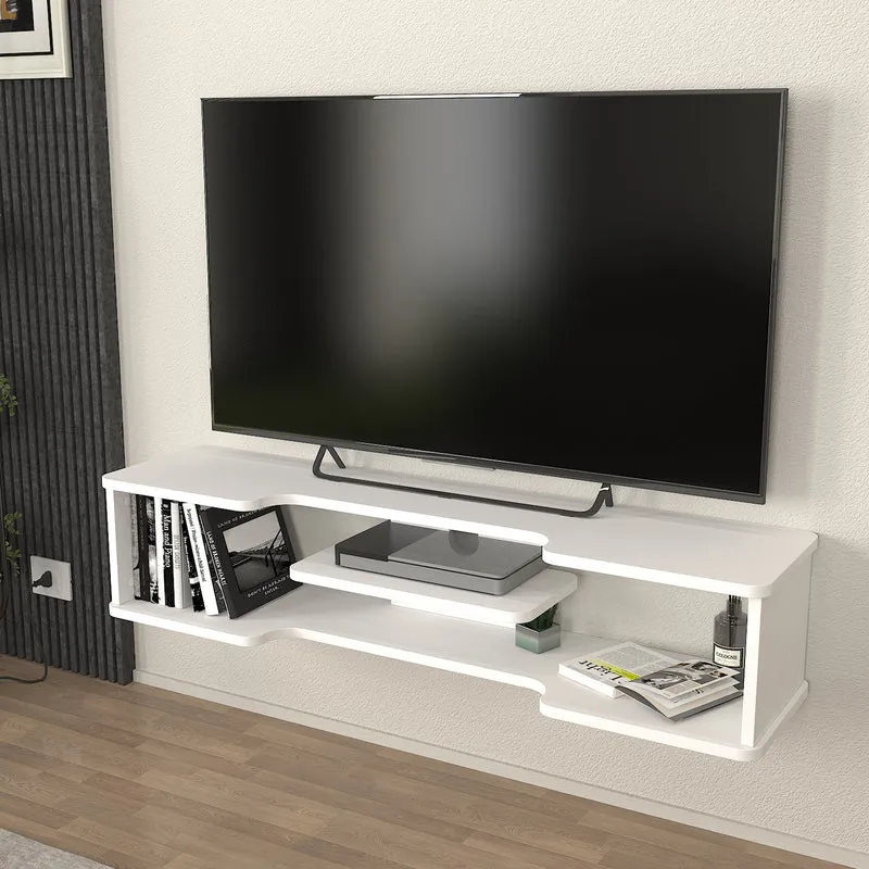 TV-Lowboard hängend Yrela 120x30x26 cm Weiß [en.casa]