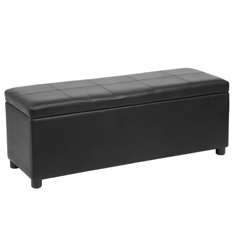 Sitztruhe Bukit 118x37x43 cm Kunstleder [en.casa]