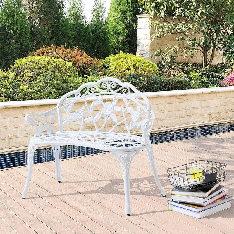 Gartenbank Monfalcone Gusseisen im Antik-Design [casa.pro]