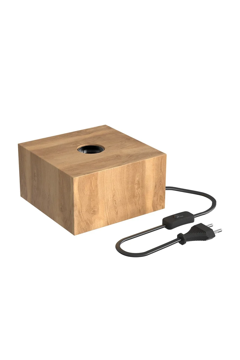 Lampensockel Holz, Vierkant
