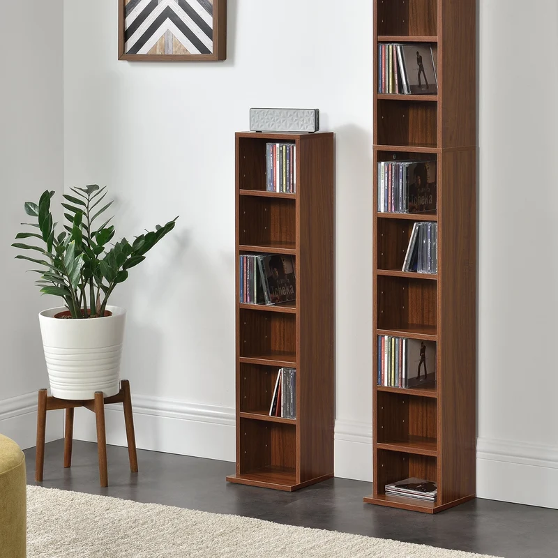 CD Regal Tynset 90x20x20 cm mit 6 Fächern [en.casa]