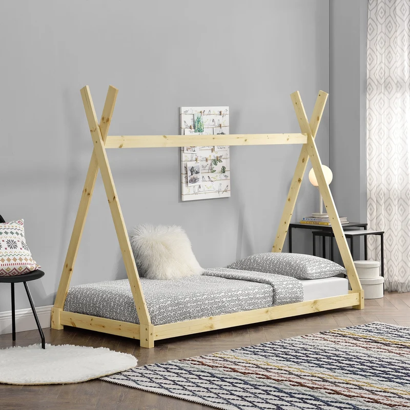 Kinderbett Onejda in Tipi-Design in versch. Größen und Farben [en.casa]