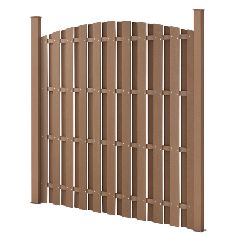 WPC Gartenzaun mit Rundbogen 185x193cm neu.holz