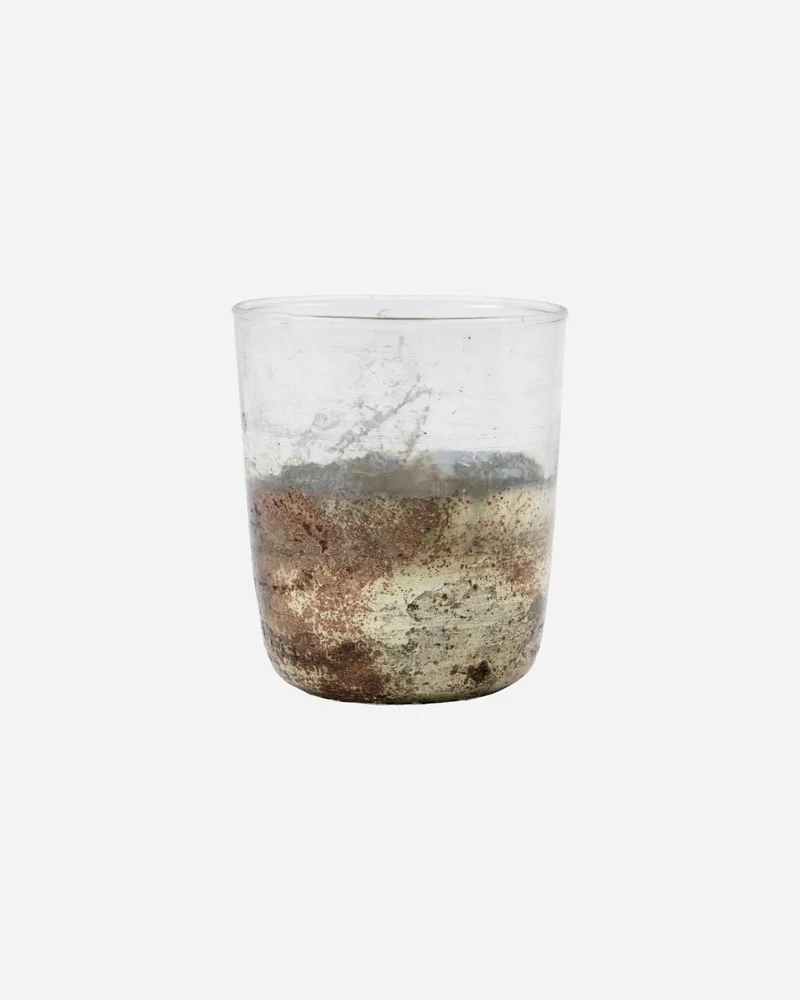 Teelichthalter Gem Clear/Grey-Gold