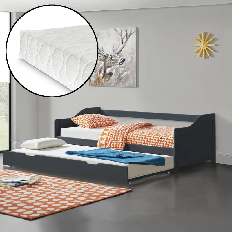 Tandembett 90x200 cm mit 2 Matratzen en.casa