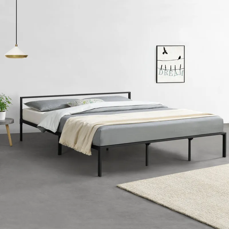 Metallbett Imatra Stahl Schwarz [en.casa]