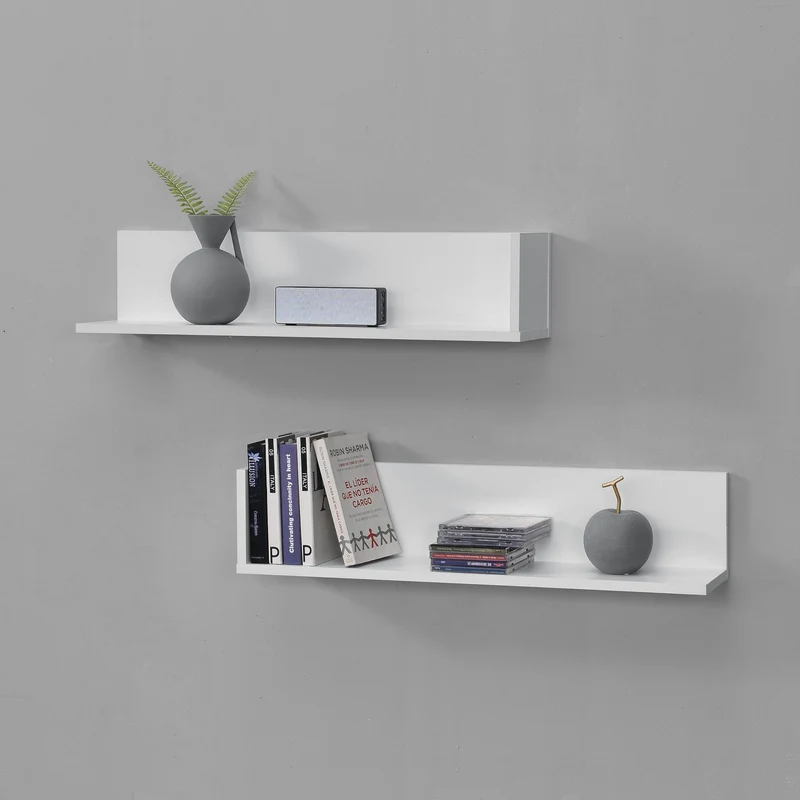 Wandregal Elverum 75 x 16,5 x 16,5 cm 2er Set versch. Farben en.casa