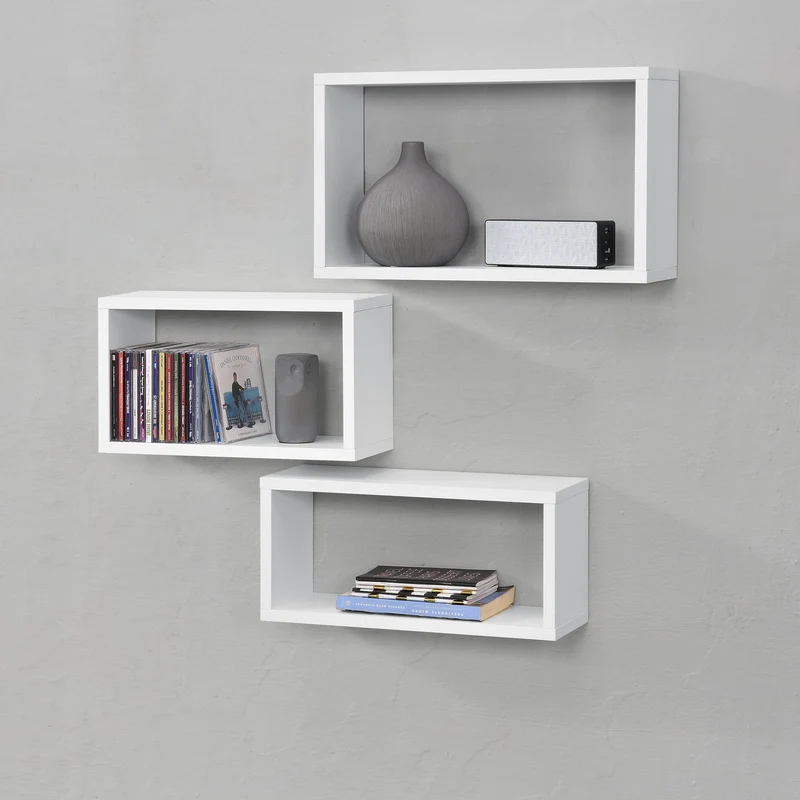 Wandregal Mandal 3er Set versch. Farben en.casa