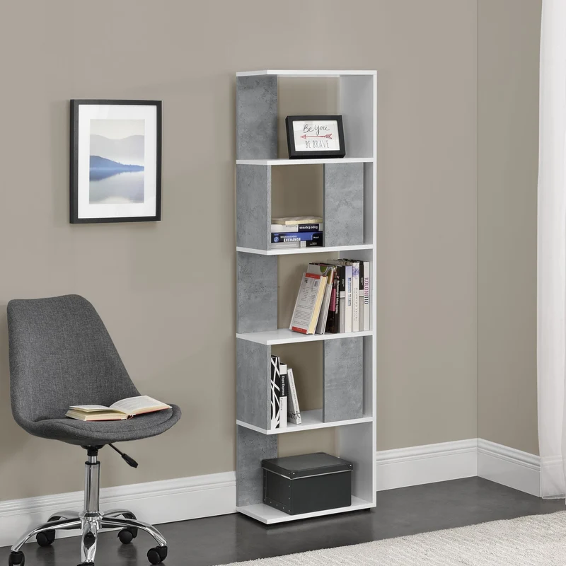 Bücherregal Aneby 159x45x24cm mit 5 Ablageflächen versch. Farben [en.casa]