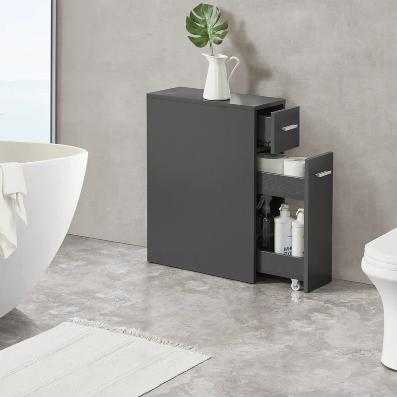Badezimmerschrank Kauhajoki 61x20x45cm in versch. Farben [en.casa]