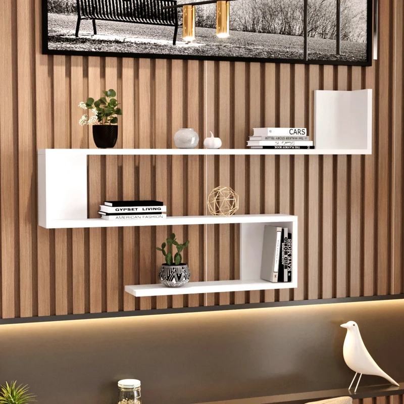 Wandregal Kitee 120 x 14,5 x 71,5 cm in versch. Farben [en.casa]