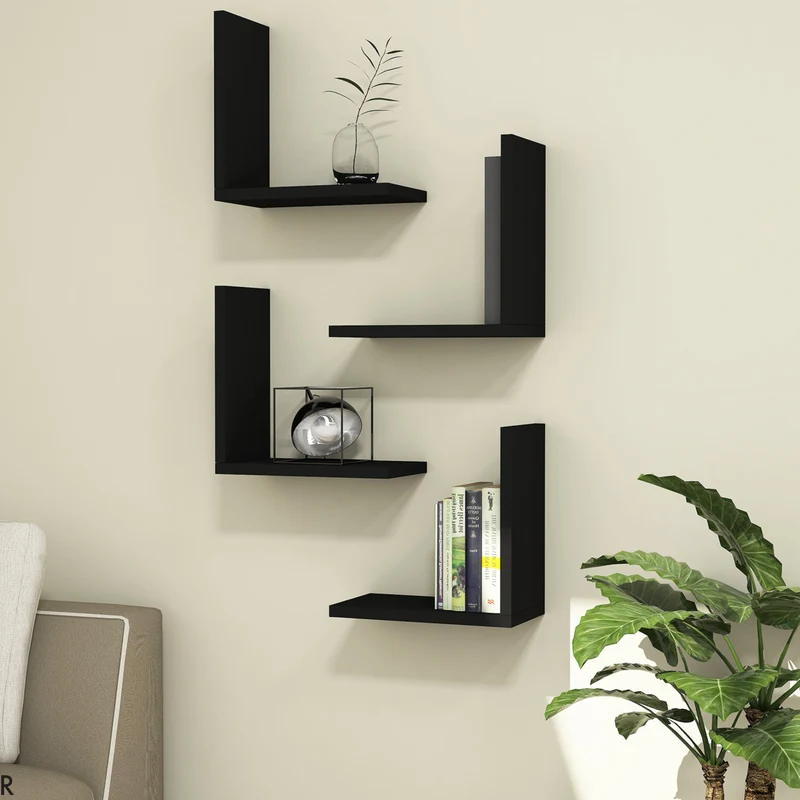 Wandregal Broby im 4er Set 30 x 30 x 16 cm in versch. Farben [en.casa]