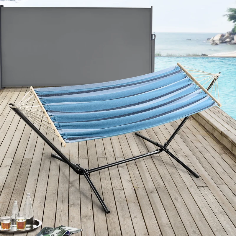 Hängematte Surte mit Gestell 200x100 cm [en.casa]