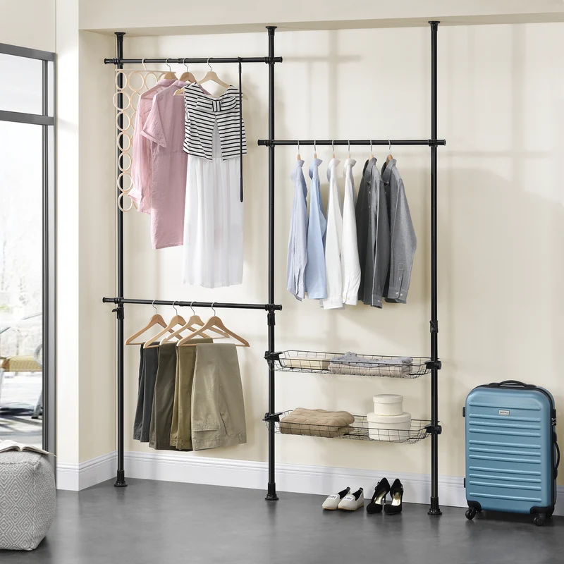 Teleskopgarderobe Kemi [en.casa]