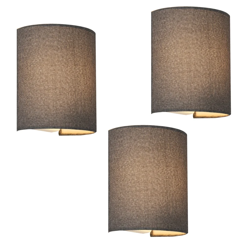 Wandleuchte Brüssel Grau 2er / 3er Set [lux.pro]