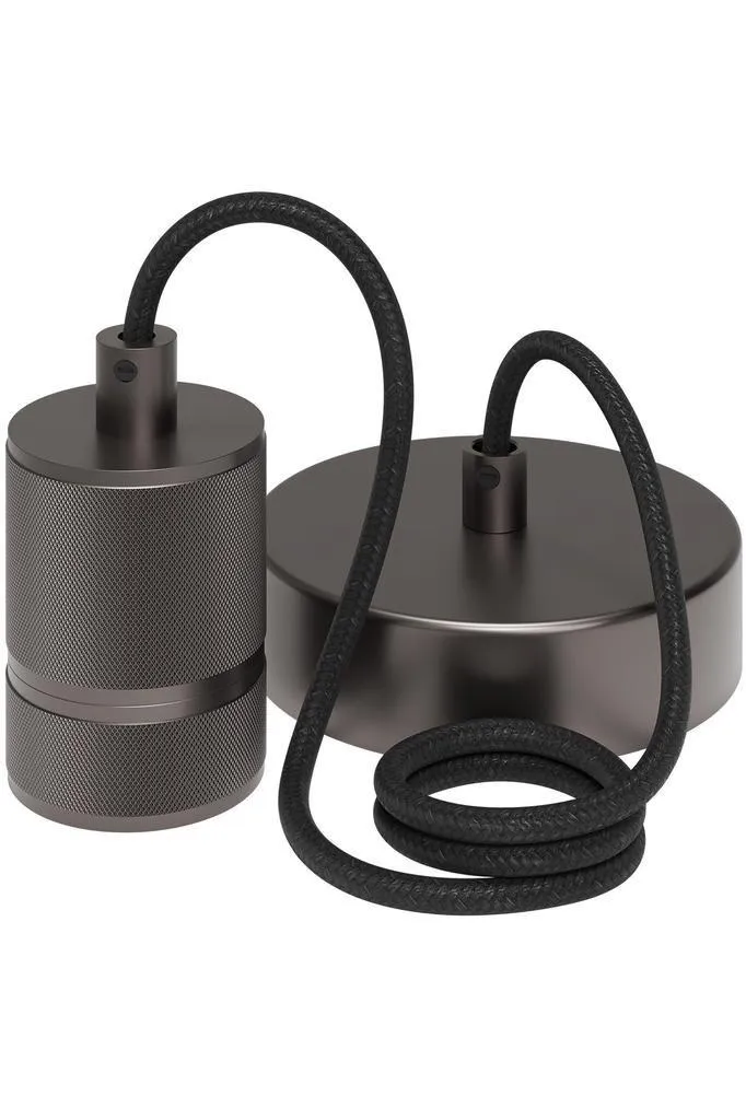 Pendel Alu 1x E27 Gun Metal Grau