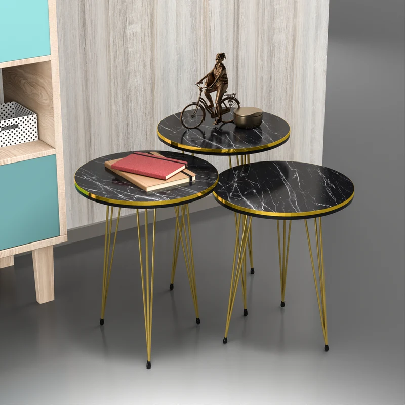 Satztisch Ry 3er Set in versch. Farben [en.casa]