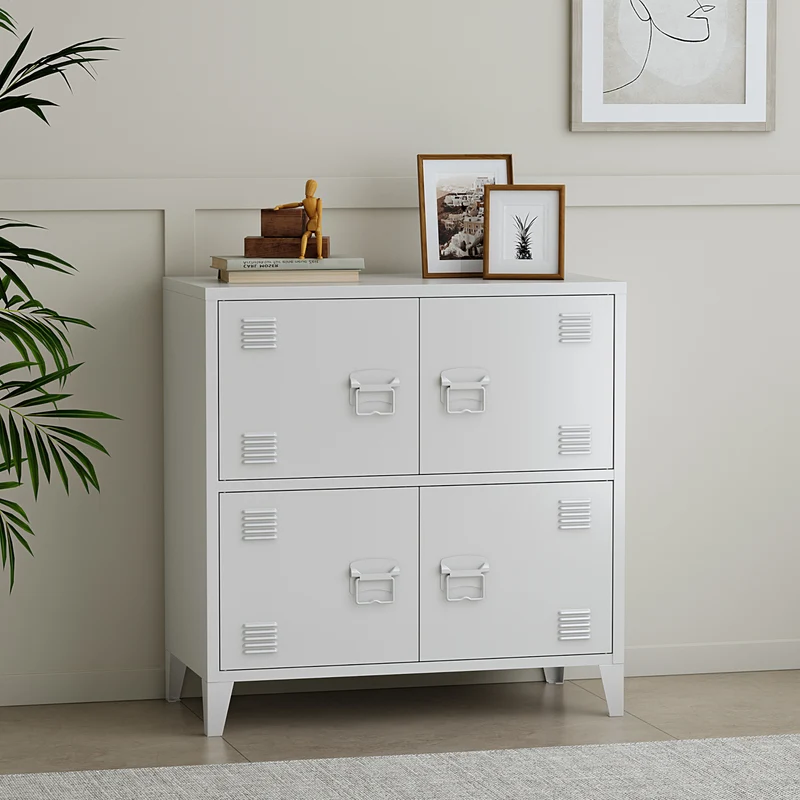 Büroschrank Hamina 80x40x82 cm in versch. Farben [en.casa]
