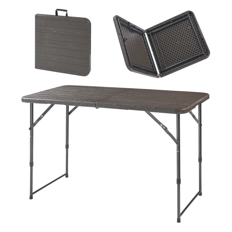 Höhenverstellbarer Klapptisch Adelfia 120x60cm [en.casa]