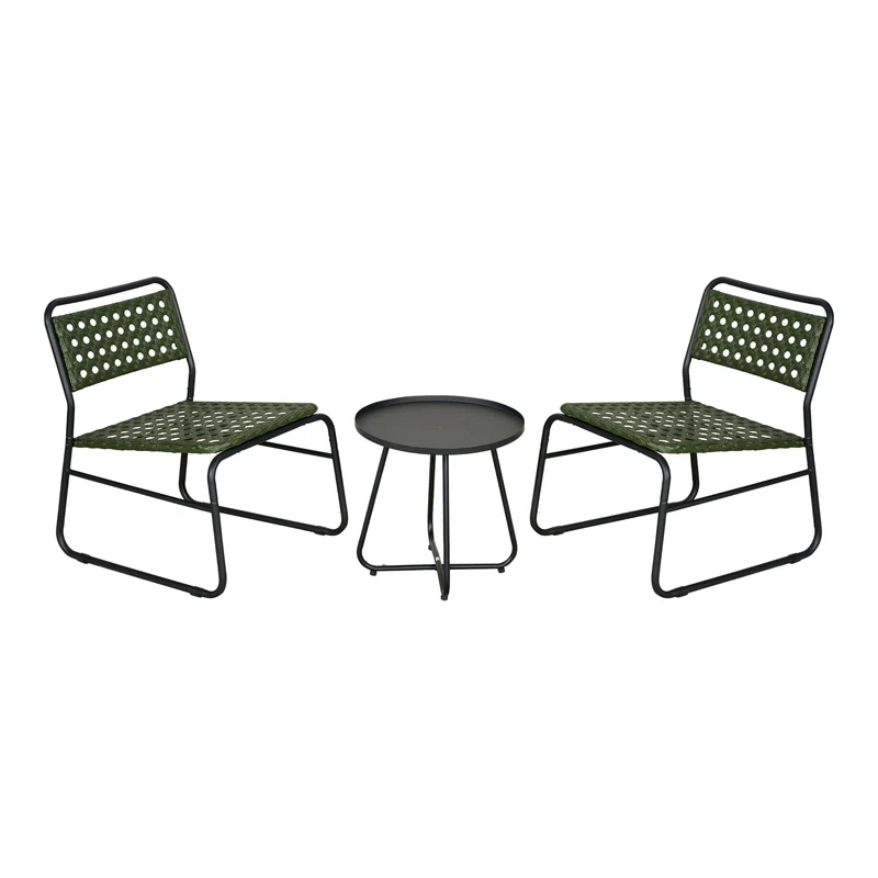Bistroset Brienza 3-tlg. Polyrattan [casa.pro]