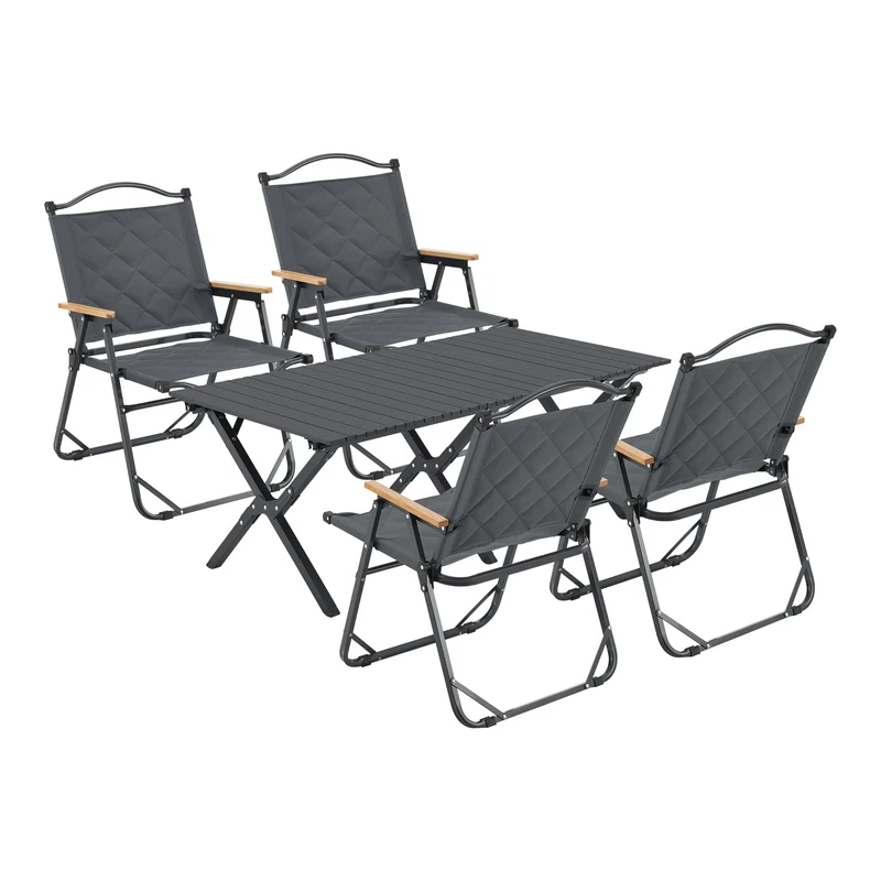 Campingmöbel-Set Botrugno 5-tlg. Textilgewebe [casa.pro]