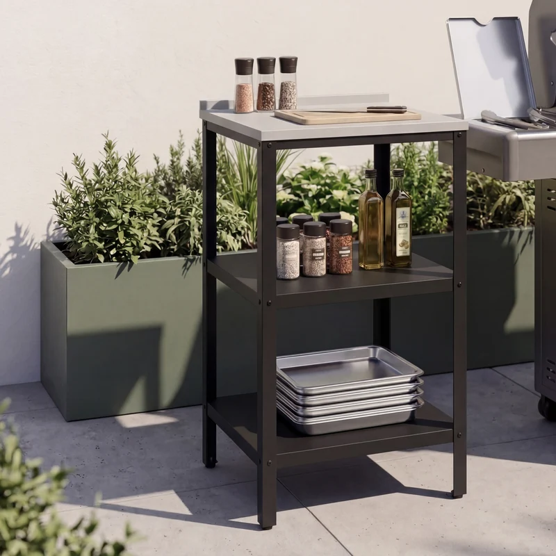 Outdoor Standregal Bolognano 92x50x50 cm [casa.pro]