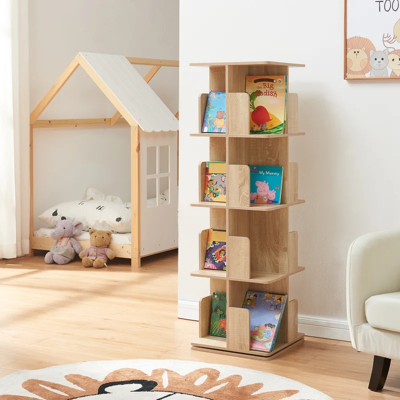 Drehbares Bücherregal Talöpintaa 129x40x40 cm [en.casa]