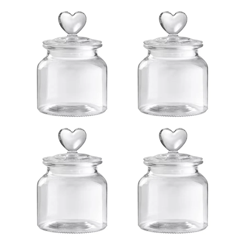 SWEET HEART Aufbewahrungsglas Herz 4er-Set