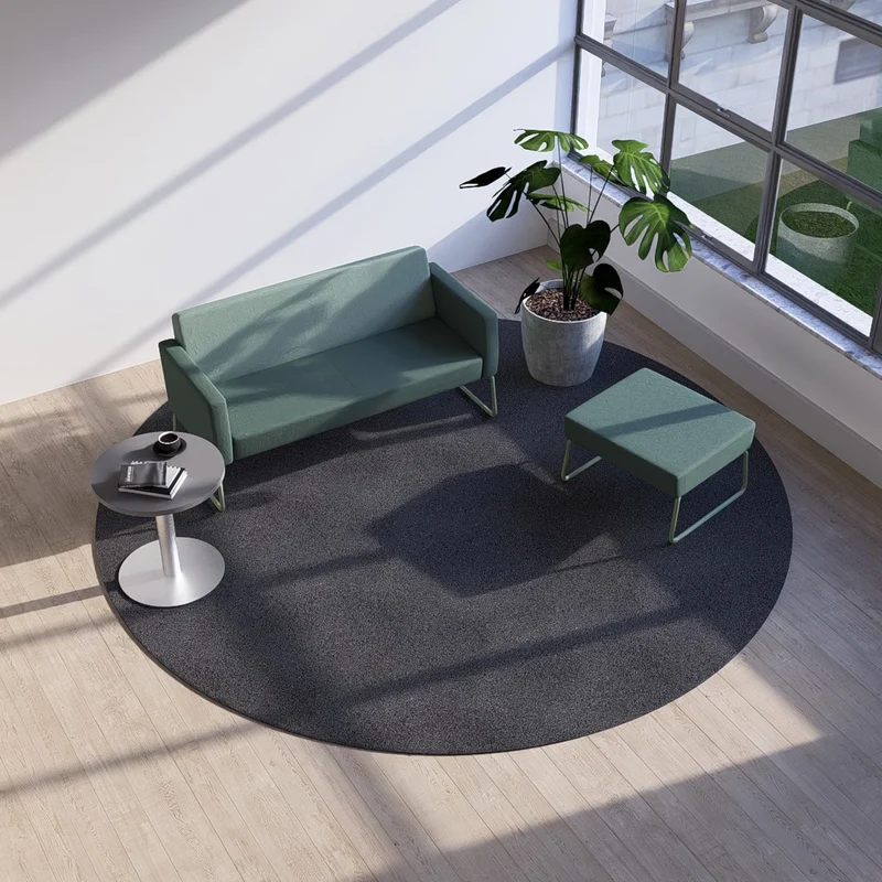 Bürolounge-Set MEDIUM – Sofa, Tisch & Hocker | Meeting & Entspannung