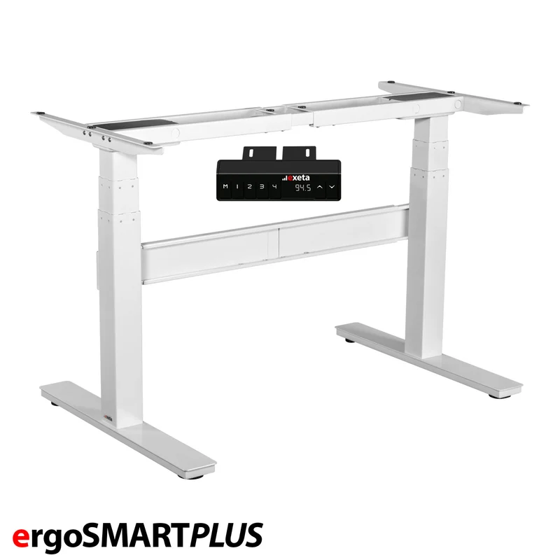 exeta ergoSMARTPLUS höhenverstellbarer Schreibtisch elektrisch Tischgestell weiß