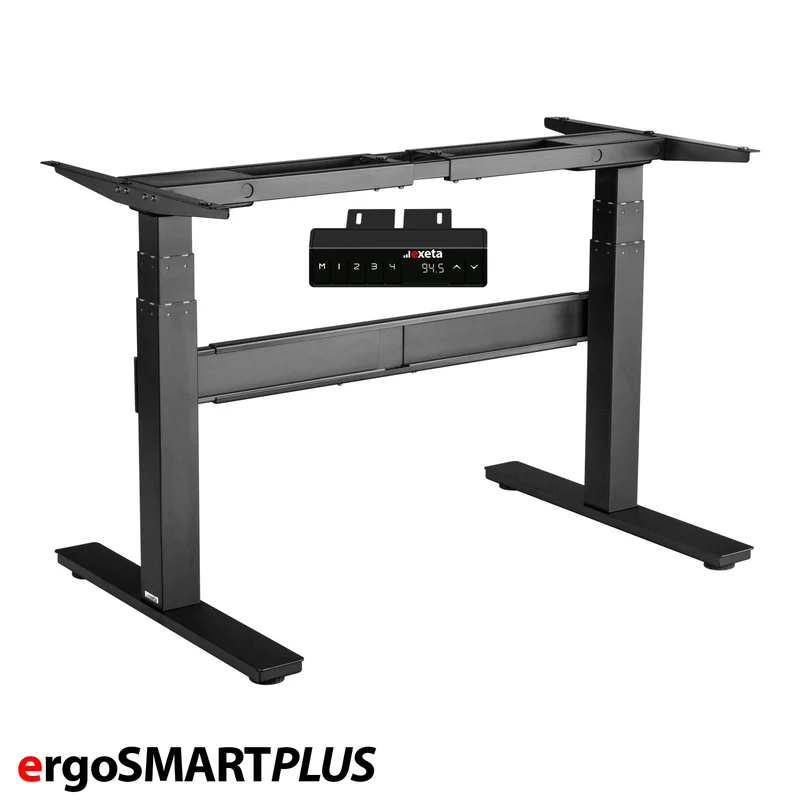 exeta ergoSMARTPLUS höhenverstellbarer Schreibtisch elektrisch Tischgestell schwarz