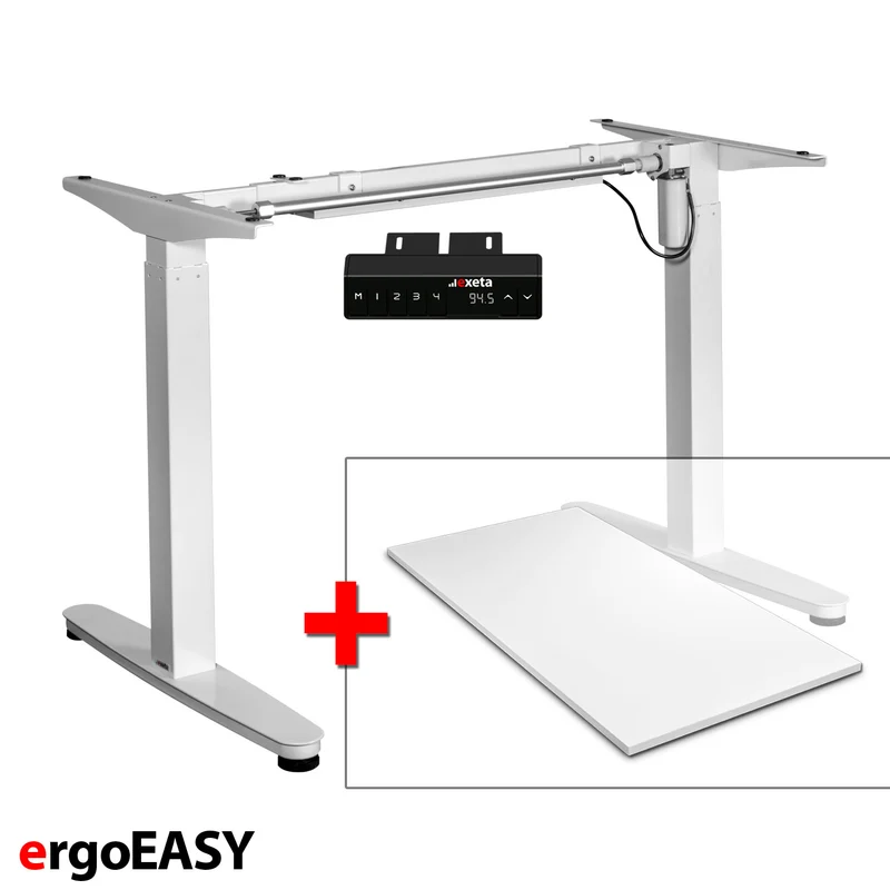 Spar-Bundle ergoEASY weiß + Tischplatte weiß 150x75x2,5cm
