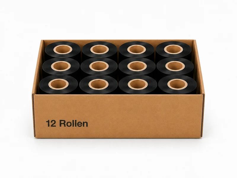 Thermotransferfarbband Wachs 12 Rollen 170mm x 450m K:25,4mm