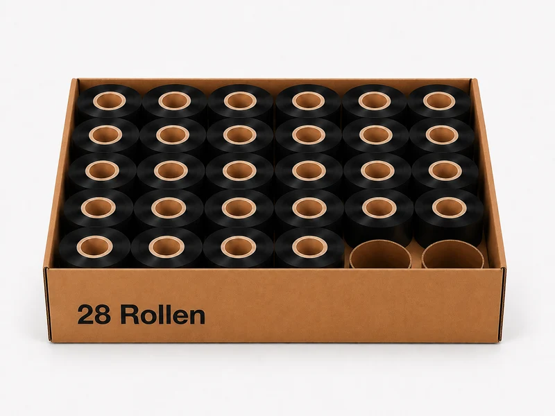 Thermotransferband Wachs 28 Rollen 170mm x 155m K:25,4mm AW