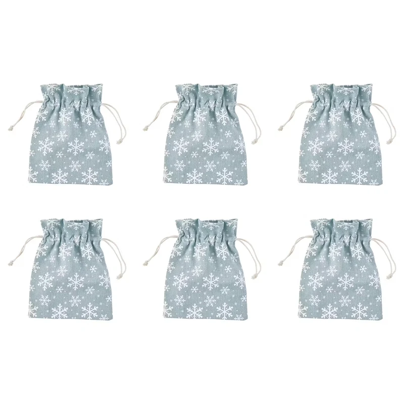 PACK-A-BAG Geschenke-Säckchen Flocke 6er-Set