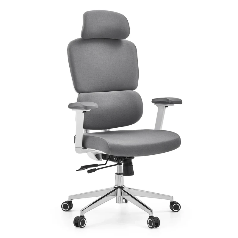 Ergomy WF 2 | Stoff | Rahmen: Weiß - Profi Bürostuhl